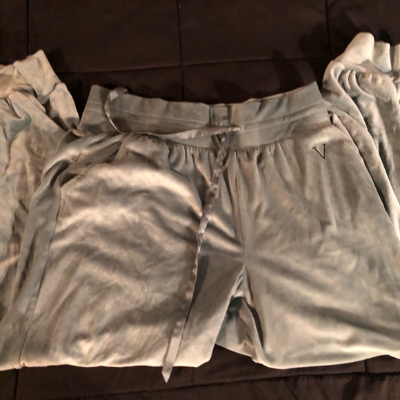 Victorias Secret velor sage green joggers, sleepwear, sweatpants - Picture 9 of 13